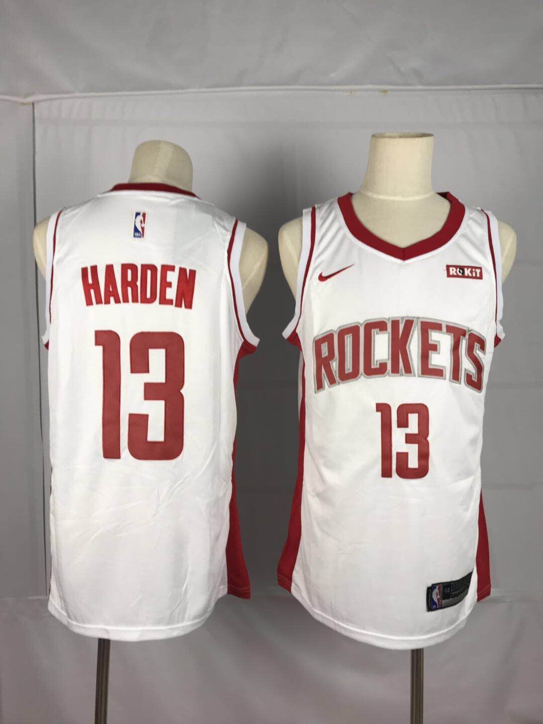 Men Houston Rockets #13 Harden White Game NBA Nike Jerseys-0